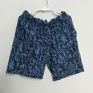 Zella Black and Blue Patterned Swim Trunks Boys Size 10/12